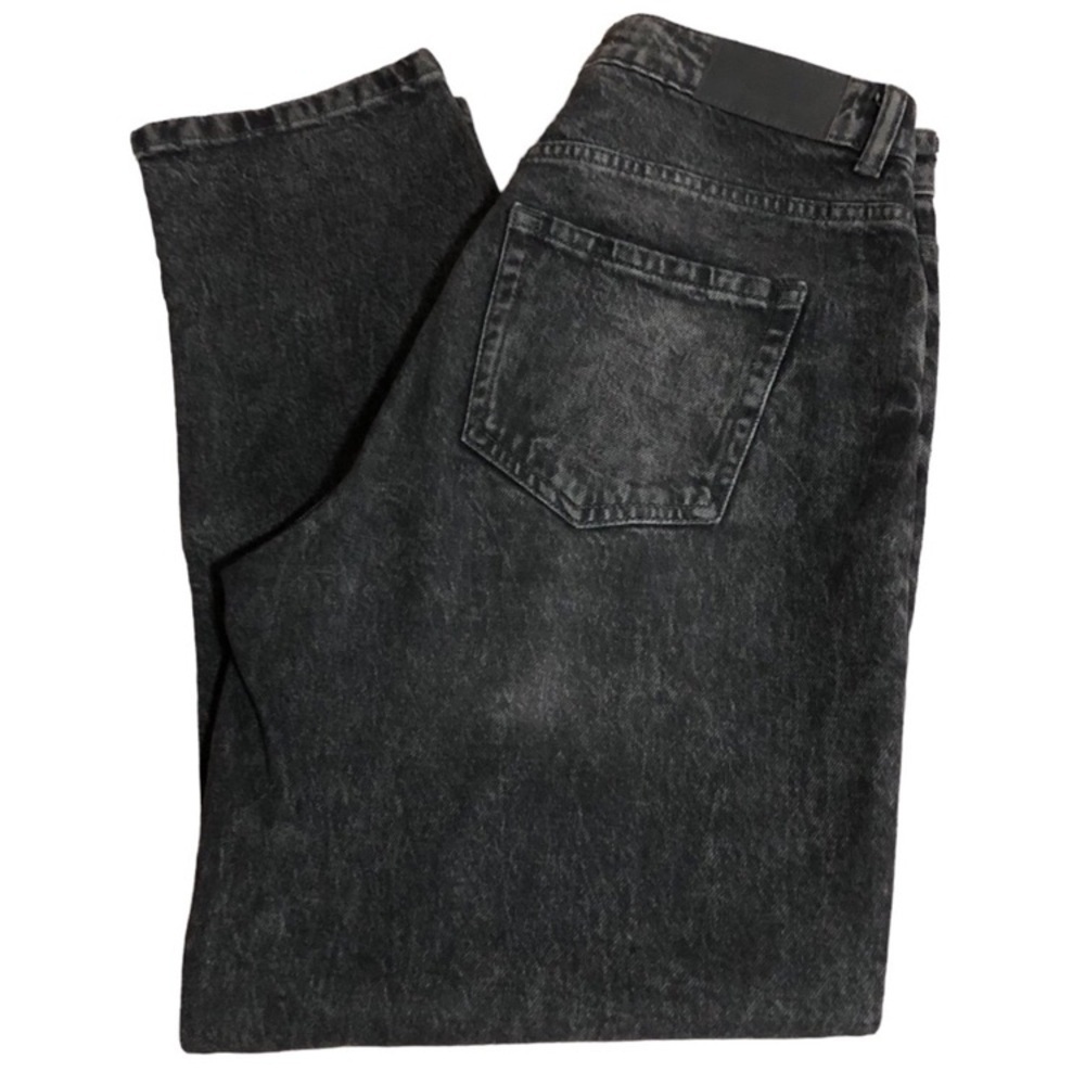 Gray Wash Mom Fit High Waist Jeans - Picture 12 of 12